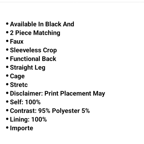 Nwt  2 pc faux red set - Picture 3 of 6